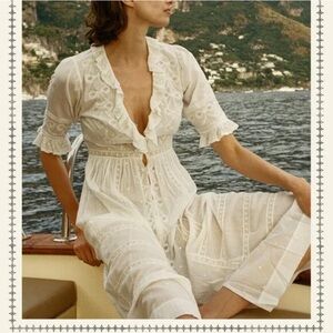 DOEN Rosabella Embroidered Midi-Dress